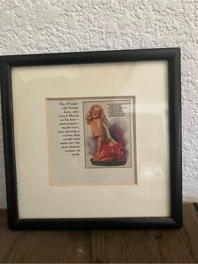 Marylin Monroe Pinup Print by Earl Moran with annotation